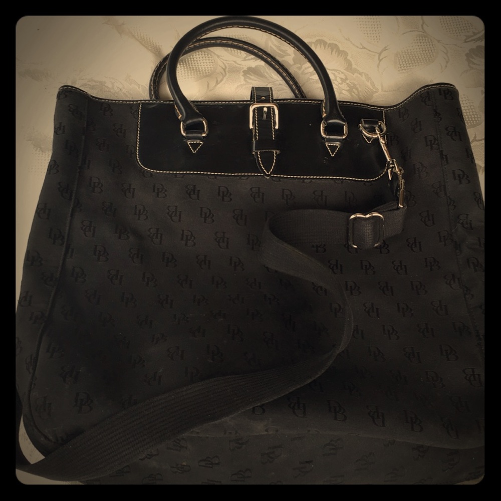 Vintage Signature Dooney and Bourke Canvas Tote